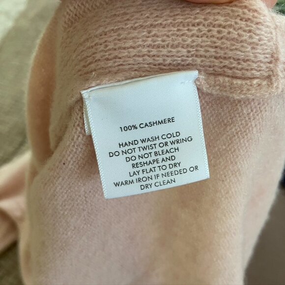 White+Warren 100% Cashmere Sweater Size Medium Muted Pink Crewneck Pullover Knit - Picture 7 of 8